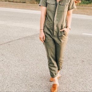 Carly Jean Los Angeles Green Jumpsuit
